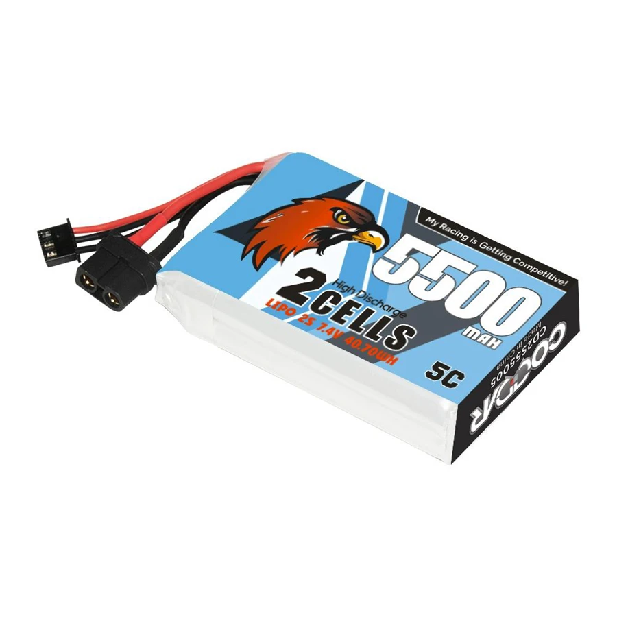

CD2S55005 5500MAH 2S 7.4V 5C TX16S Remote Control Rechargeable Lithium Battery Pack