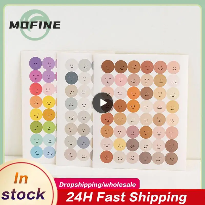 

Round Theme Stickers Stationery Decor Package Game Sticker Mixed Multi Color Morandi Earth Seal Sticker Household Tools Diy Gift