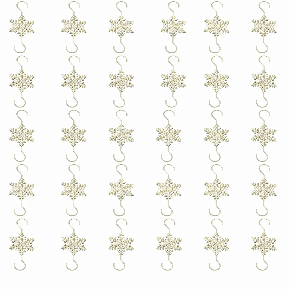 

30 шт., декоративные крючки в виде снежинок