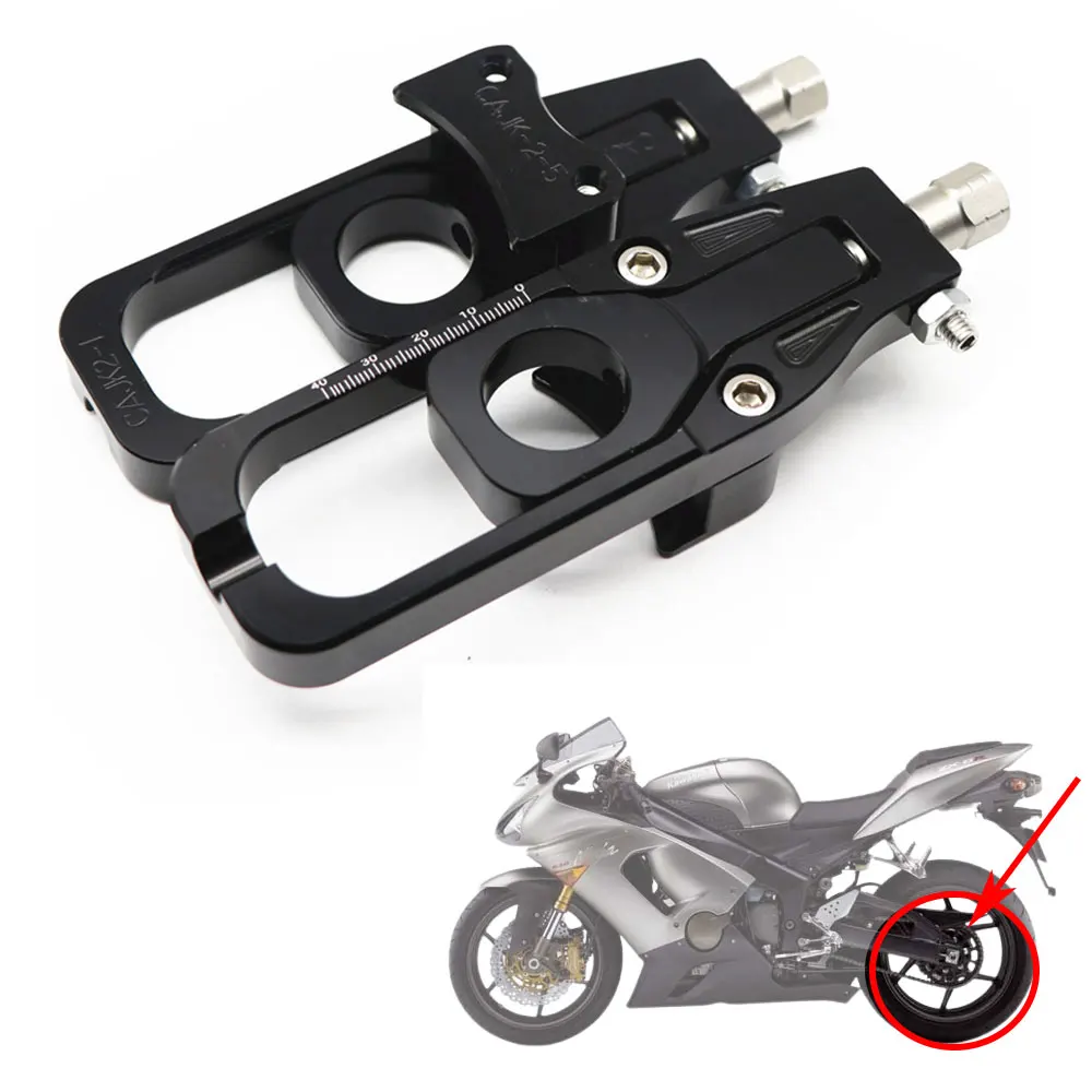 

ZX6R регуляторы цепи мотоцикла, натяжители, гоночные блоки задних осей колеса для KAWASAKI ZX-6R 2005-2016 ZX 6R, регулировка мотокросса