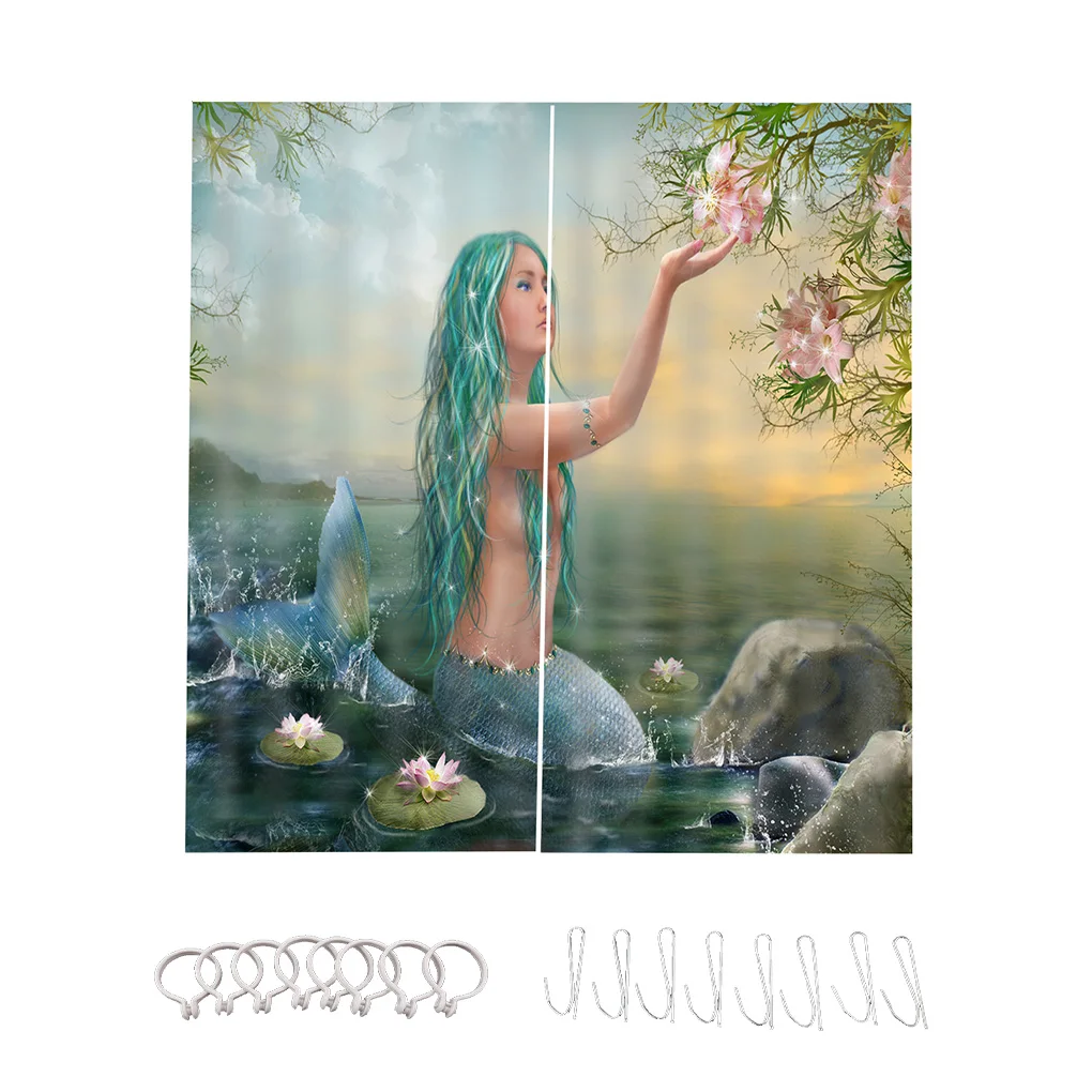 

Занавеска для ванной из водонепроницаемой ткани, 2 шт.