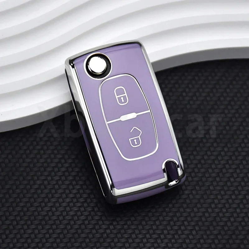 

Флип-чехол из ТПУ для дистанционного ключа автомобиля Peugeot 207 307 308 407 607 807 для Citroen C2 C3 C4 C5 C6 Xsara Berlingo Защитный брелок