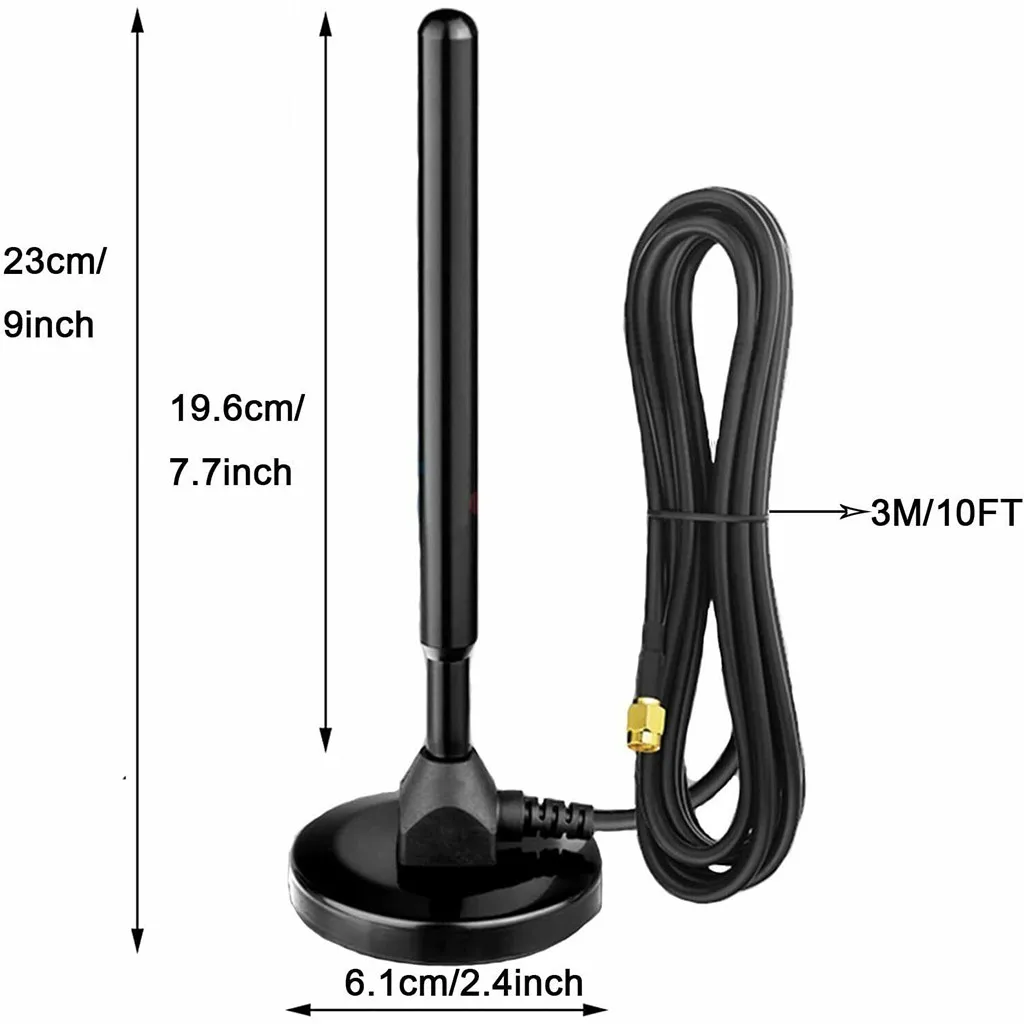 

Antenna With RP-SMA Adapter Antenna With Adapter 3 Meter 5.8 DBi 900-930 MHZ Antenna Magnet Base RG58 Cable RP-SMA Connector New