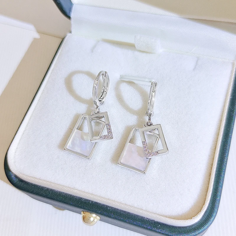 Интернет-модные серьги знаменитостей новые модные квадратные легкие роскошные