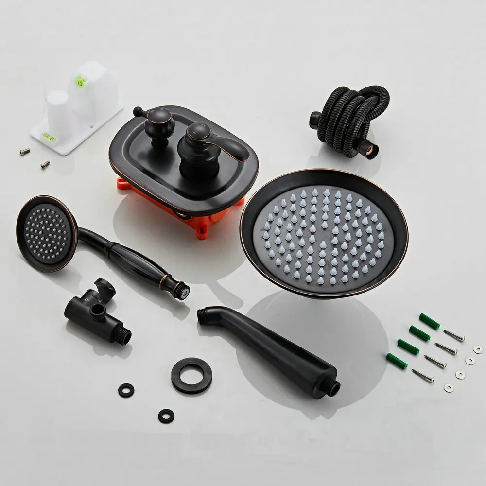 Beelee Душевая система Скрытая масляная прорезиненная бронза 3 функции шероховатый