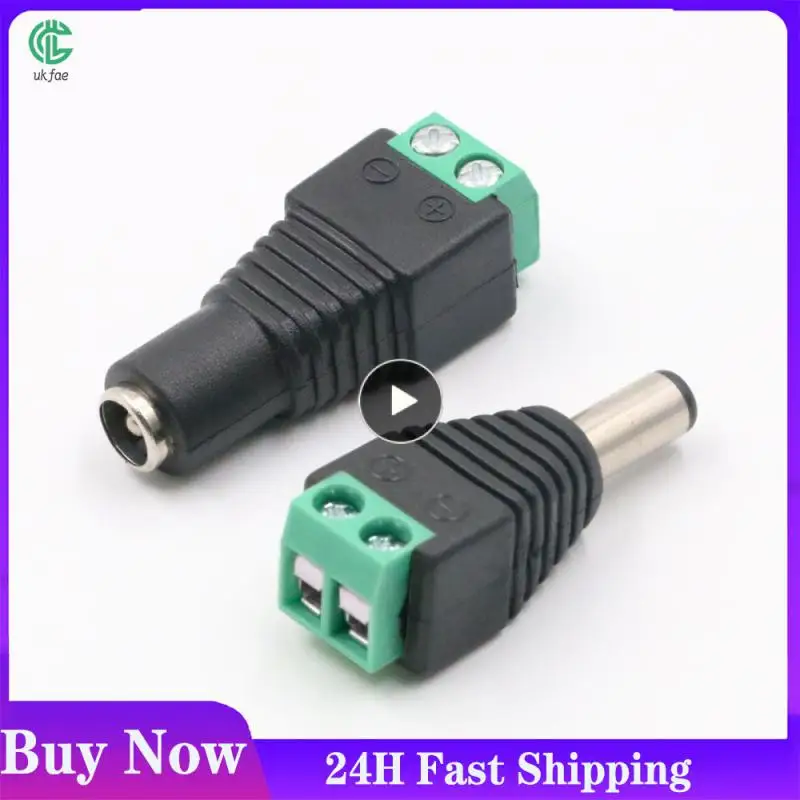 

1~10PCS pair () Coax Cat5 To Bnc DC Power Male jack plug DC female Connector plug adapter Av BNC UTP for CCTV Camera Video Balun