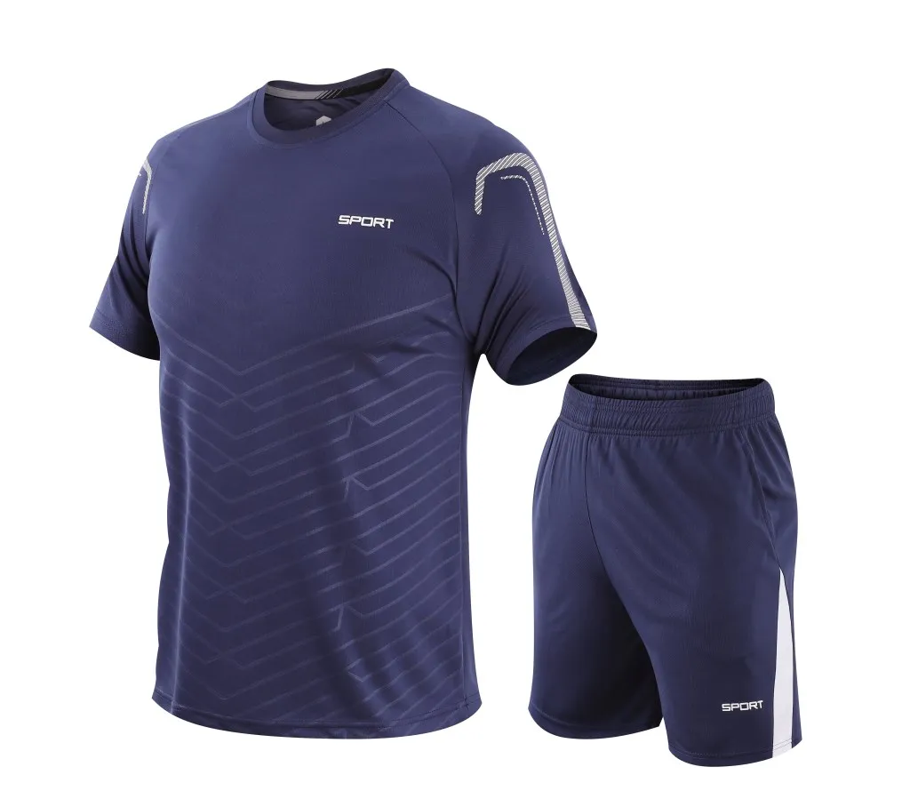 

2022 New Mens Running Set Breathable T-Shirt Shorts Sport shorts Sleeves Sports Suit Fitness Jogging Men Gym Marathon Clothes