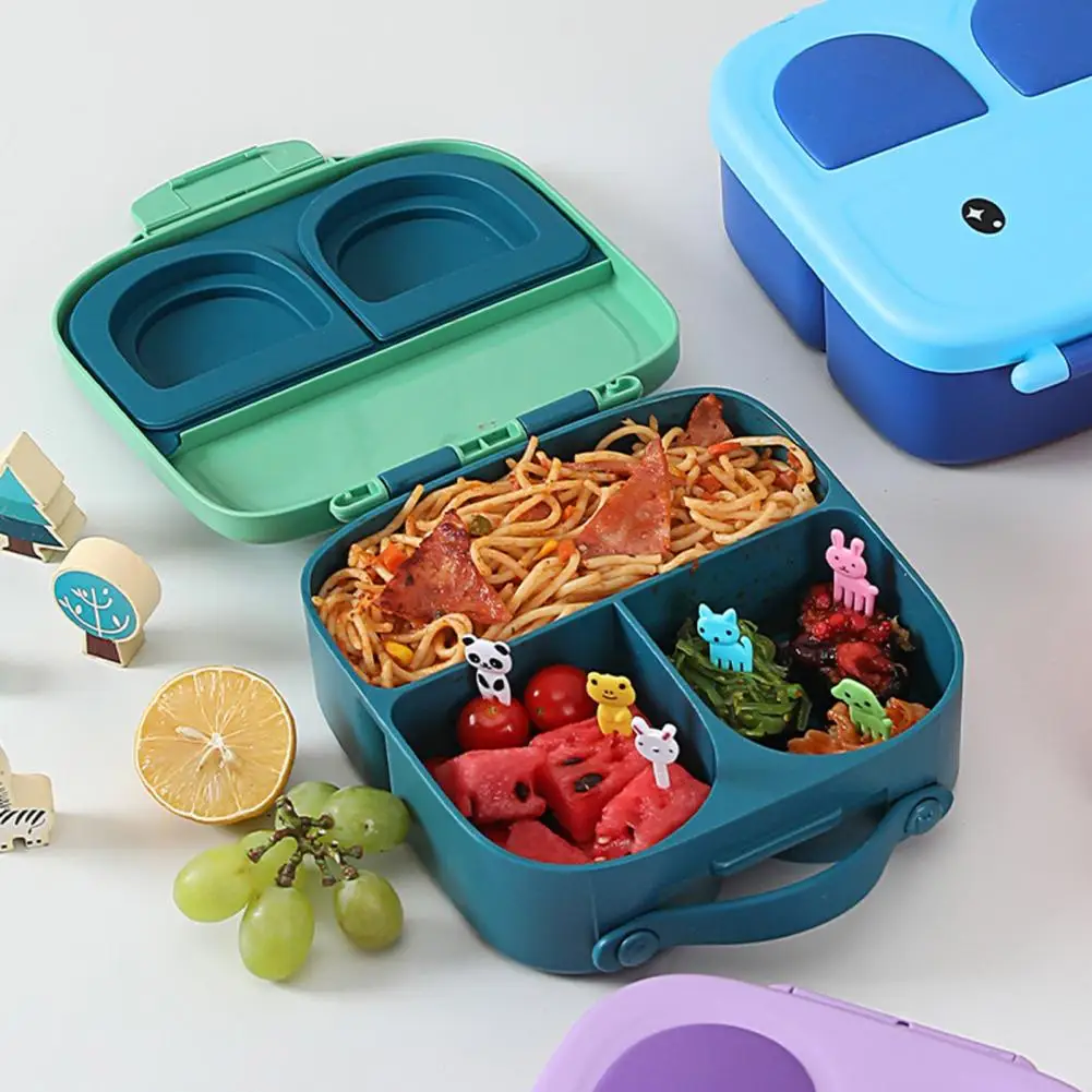 

Children Lunch Box Convenient Plastic Easy Carry for Picnic Microwave Food Container Student Lunch Box
