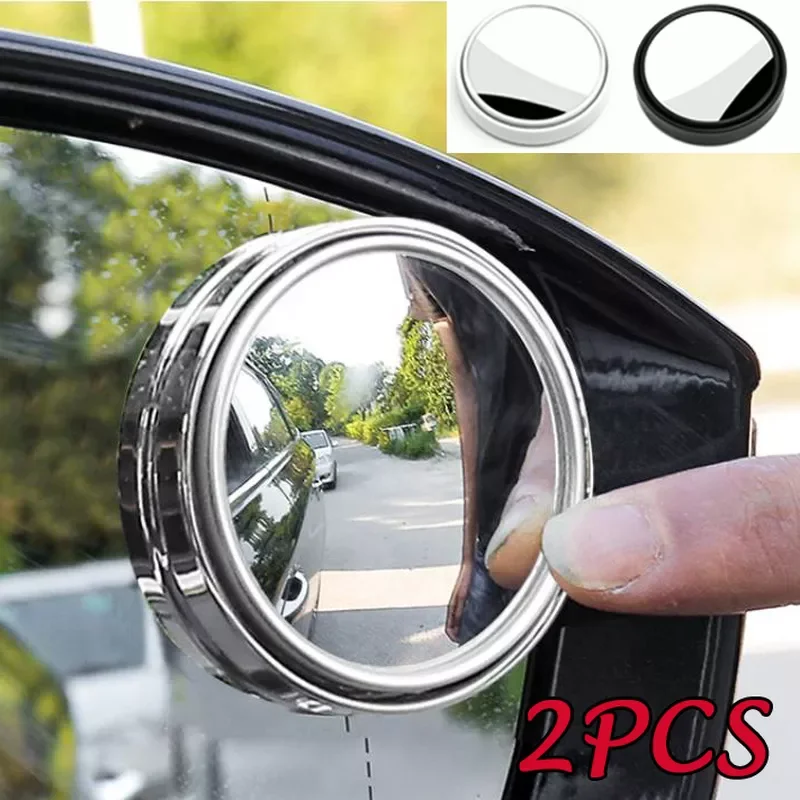 

Round Frame Convex Blind Spot Mirror Car Auxiliary Rearview Mirror 360 Degree Adjustable Wide-angle Safety Driving Mirror