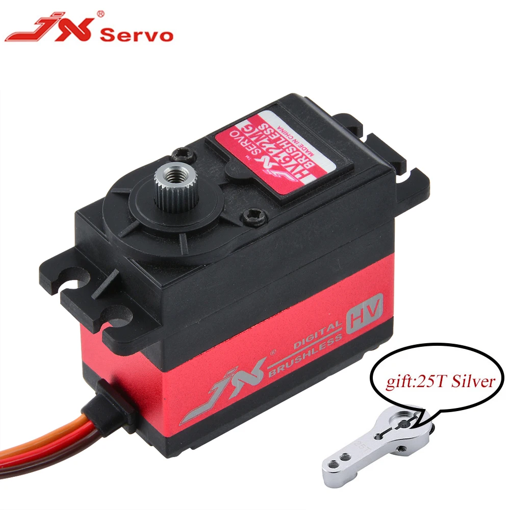 JX Servo BLS-HV6122MG 2KG бесщеточные цифровые стандартные сервоприводы, высокоточная металлическая шестерня с 25T рычагом для радиоуправляемого автомобиля, самолета 1/10