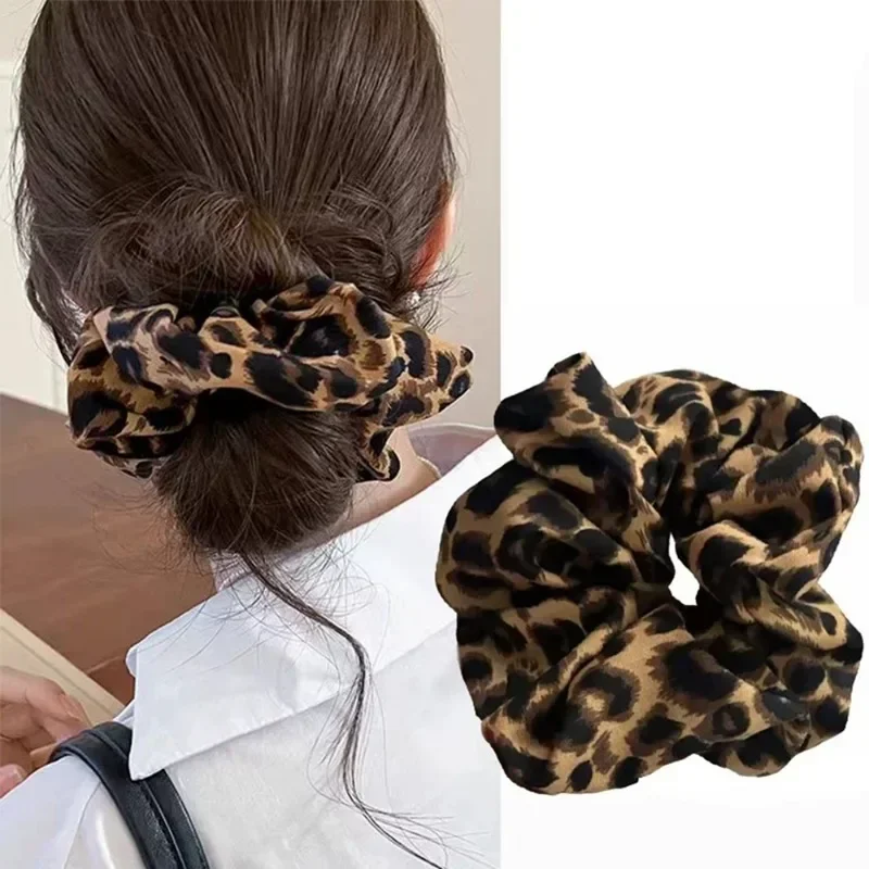 Женская эластичная лента для волос с леопардовым принтом Y2K