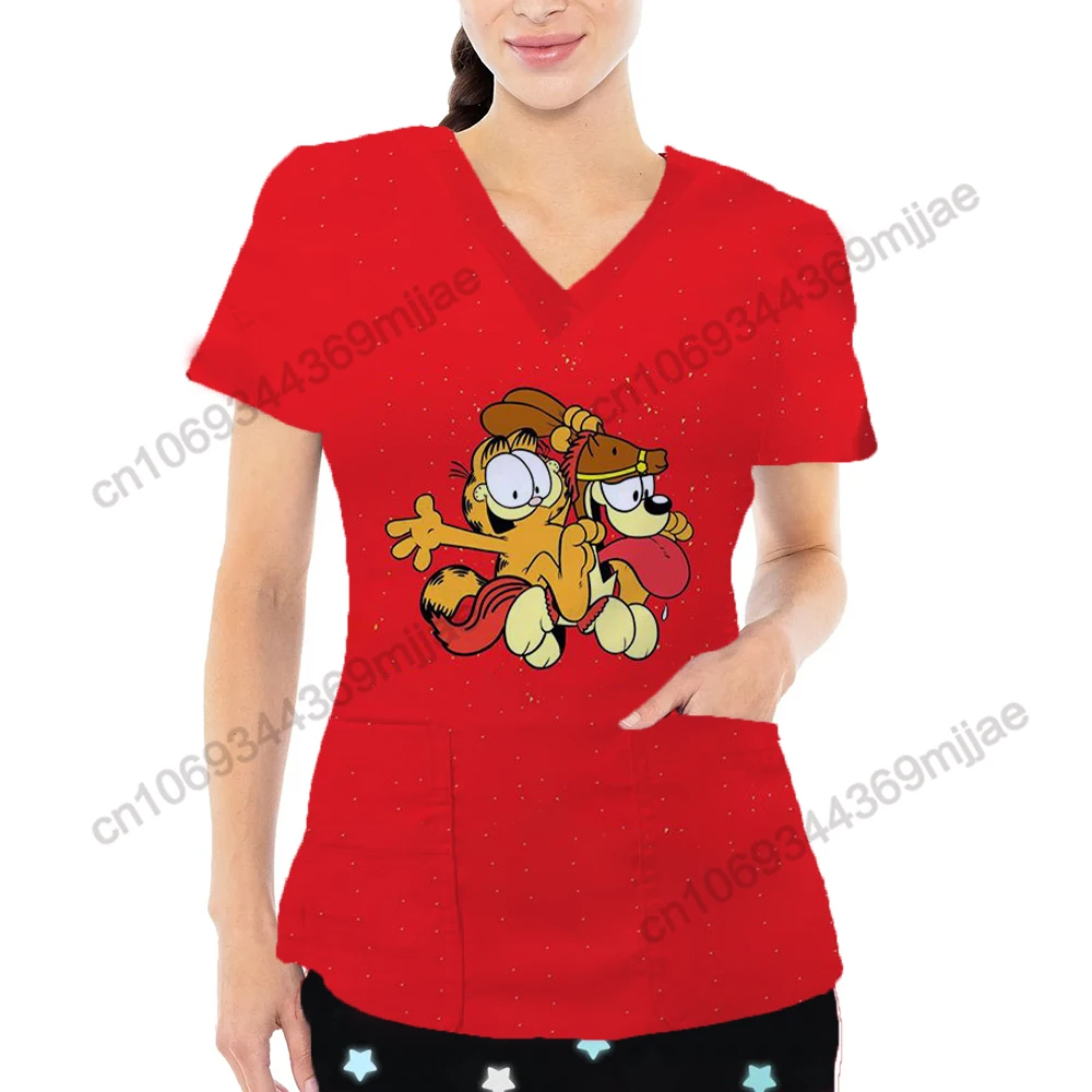 

V-neck Pocket Comfort Summer Tops for Women 2023 Women's Tee Shirt Female Clothing Korean Streetwear Y2k Style Kawaii Clothes