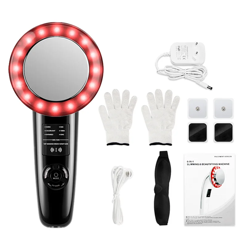 

6 In 1 Ultrasound Body Slimming Massager Cavitation Machine Weight Loss Anti-Cellulite Fat Burner Galvanic Infrared EMS Therapy