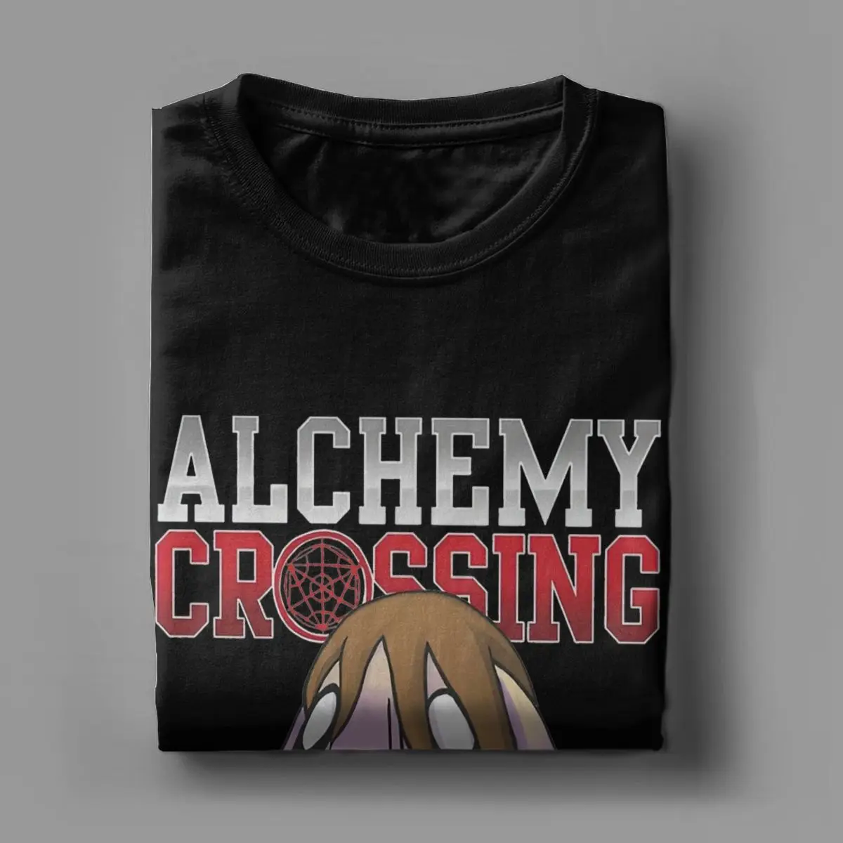 Футболка Fusion аниме Стальной Алхимик мужская с круглым вырезом тенниска из