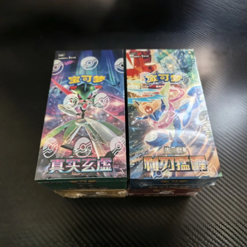 Фото В наличии Оригинальная коллекционная карта PTCG Pokémon (упрощенная китайская версия CIMC) серии Purple Zhu для битвы и коллекционирования, подарок на день рождения №4