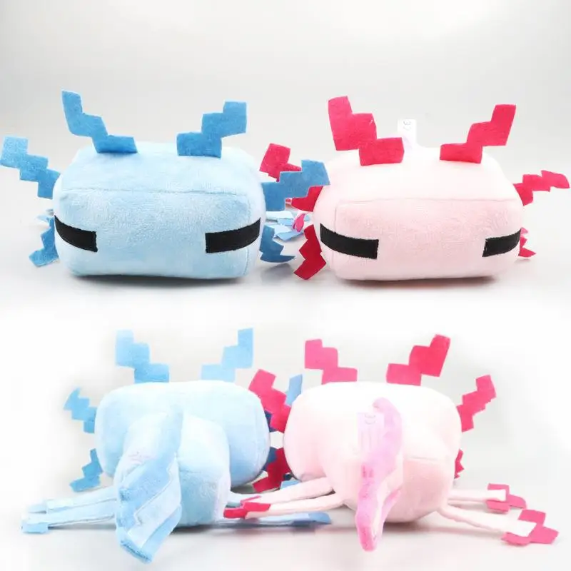 

30cm Blue/pink Axolotl Plush Toy Soft Stuffed Plush Doll Cartoon Figure Plush Toys Kids Adult Plushie Gamer Gift Home Decoration