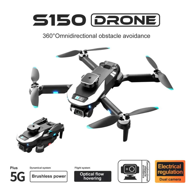 

Remote Control Plane S150 Rc Drone 4K HD Dual Camera Professional Aerial Photography Obstacle Avoidance Brushless Helicopter