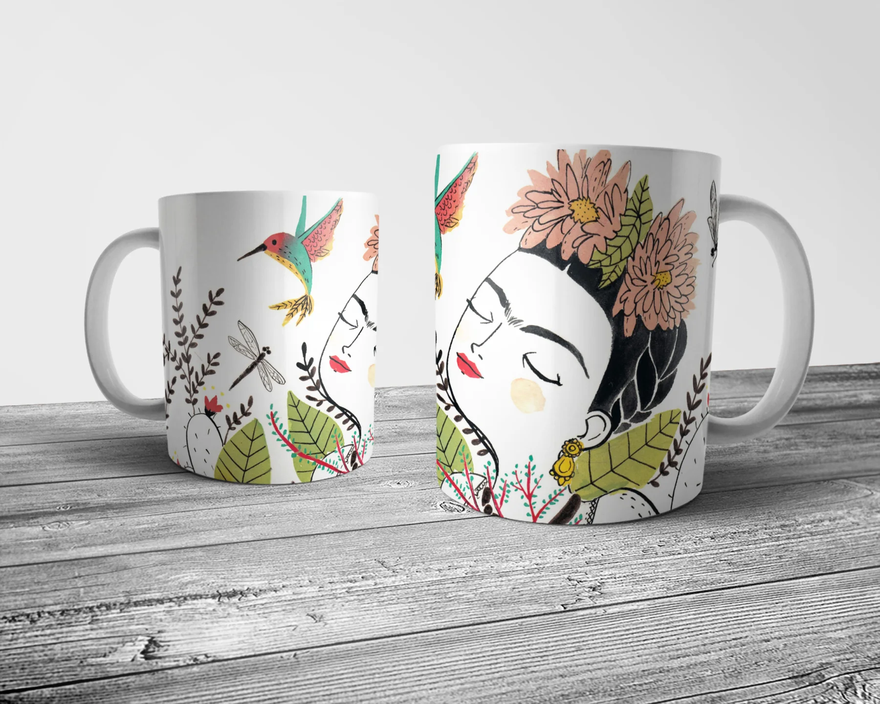 Кружка Pixxa Frida модель 2 чашка для молока кофе чая фарфоровый подарок | Дом и сад