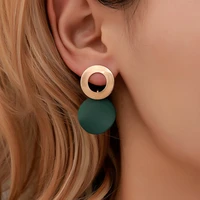 fashion circle different candy color geometric earrings suitable for women 2020 new trend earrings jewelry party gifts