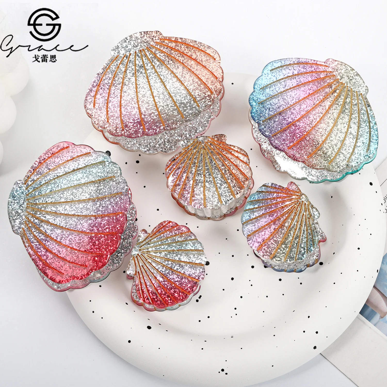 Освежающий мир красочные ракушки заколка для волос Гавайский берег отпуск