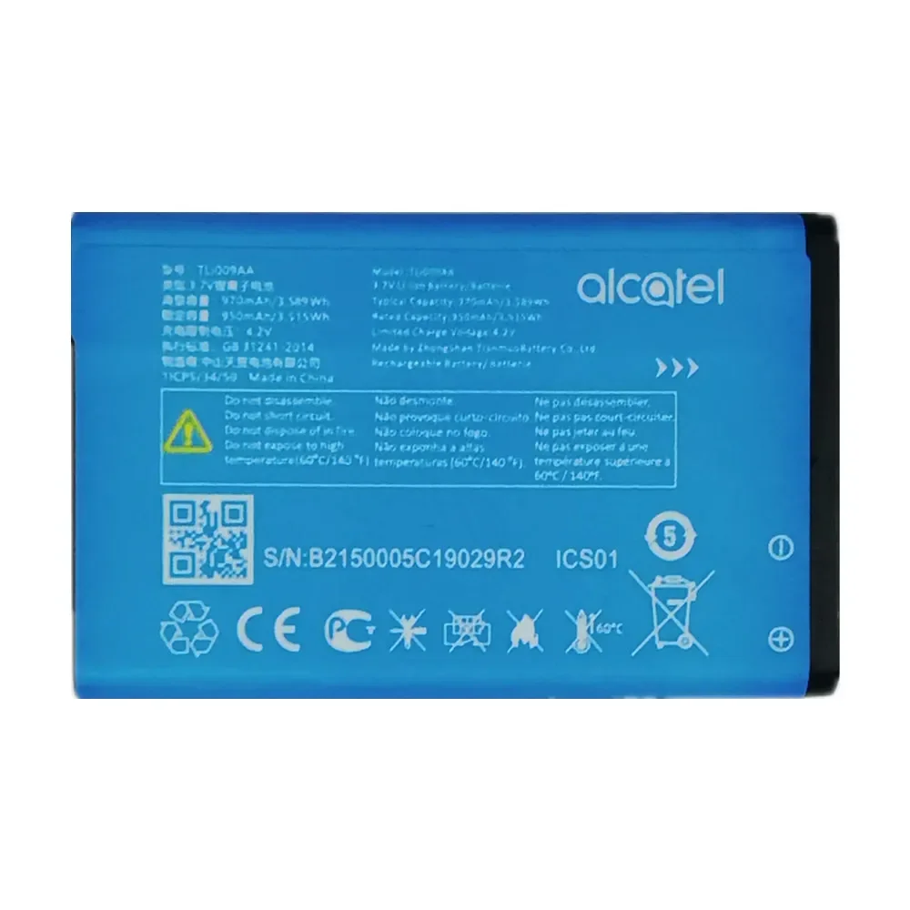 Оригинальный аккумулятор для телефона TLi009AA батареи Alcatel 3025 3025X 3026 3026G 3026X 2053 2053D 2053X