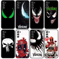 marvel venom deadpool phone cover hull for samsung galaxy s6 s7 s8 s9 s10e s20 s21 s5 s30 plus s20 fe 5g lite ultra edge
