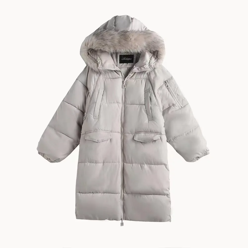Autumn and Winter Down Cotton Jacket Women's Long Coat 2022 Fashion Loose Casual Hooded Cotton Jacket Padded Padded Jacket