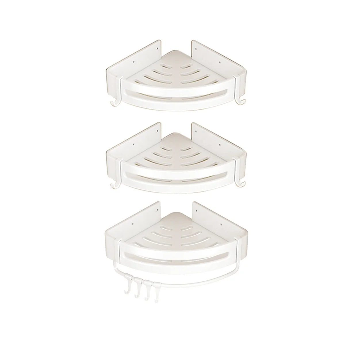 

White Toilet Shelf Free of Punching Triangle Bathroom Toilet Washstand Wall-Mounted Wall Storage Suitable for Toilet
