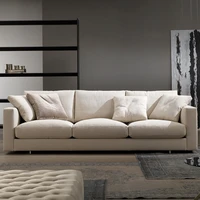 linen sectional 3 seat sofa for home apartment dorm bonus room compact spaces modern upholstered living room sofa