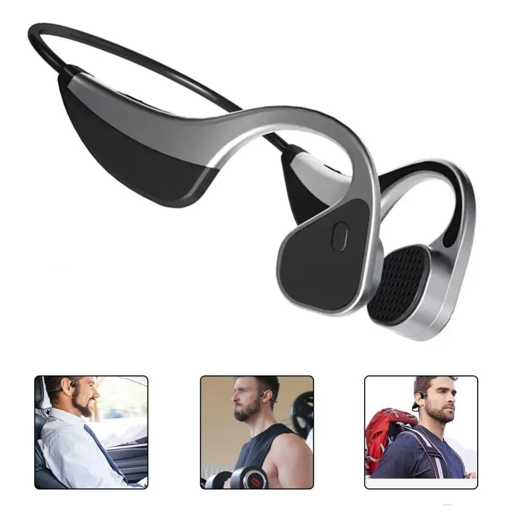 

New K8 Bone Conduction Headphones Handsfree Wireless Bluetooth 5.0 Earphones Waterproof Sports Headset HD Call With Microphone