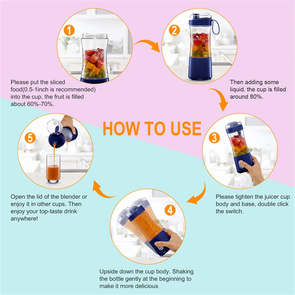 

Citrus Juicer Electric Juicer Multifunction Mixer Automatic Smoothie Blenders Fruit Smoothie Blenders Ice Crushcup Kitchen Tools