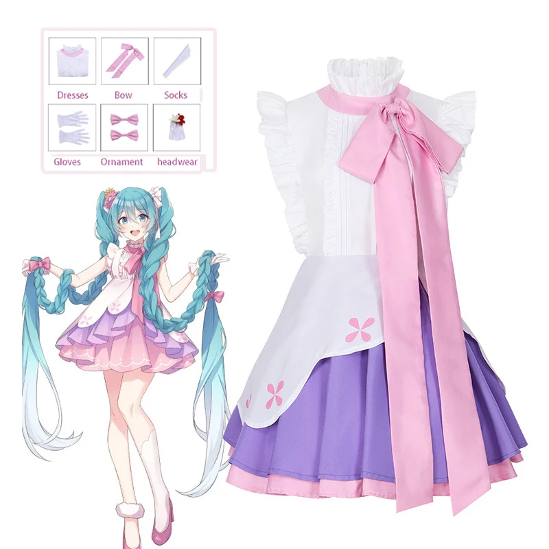 

Косплей-костюмы Miku аниме Project Sekai, цветной сценический подвиг. Платье виртуальной певицы, стандартная униформа для Хэллоуина