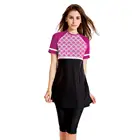 Мусульманский купальник с коротким рукавом, Исламский купальник, скромный купальный костюм для женщин