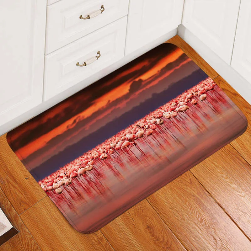 

Camouflagemingo Sunset Door Mat Polyester Doormat Rug Non-slip Durable Carpet Mat Footpad