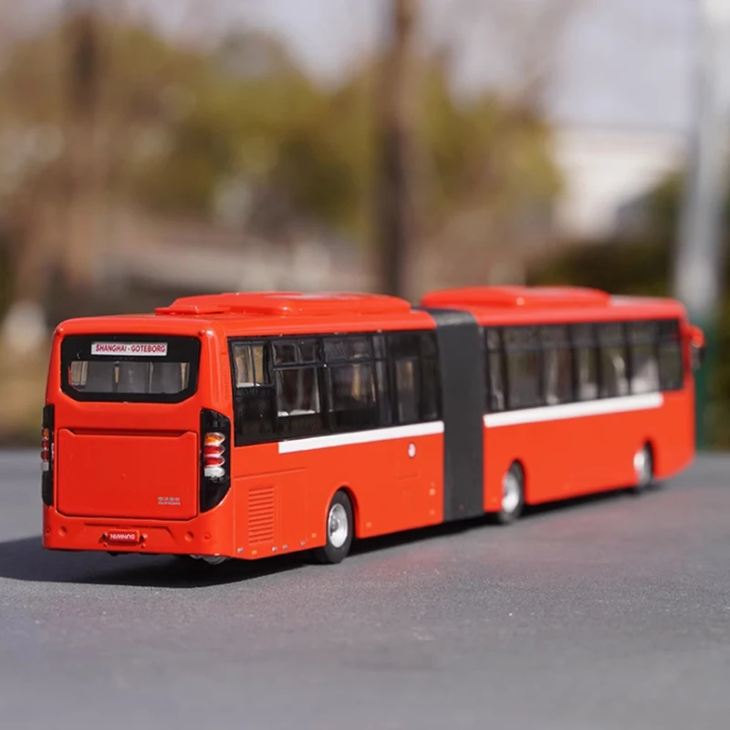 Литой под давлением масштаб 1/64 Шанхайский автобус BRT Rapid Transit шарнирная модель