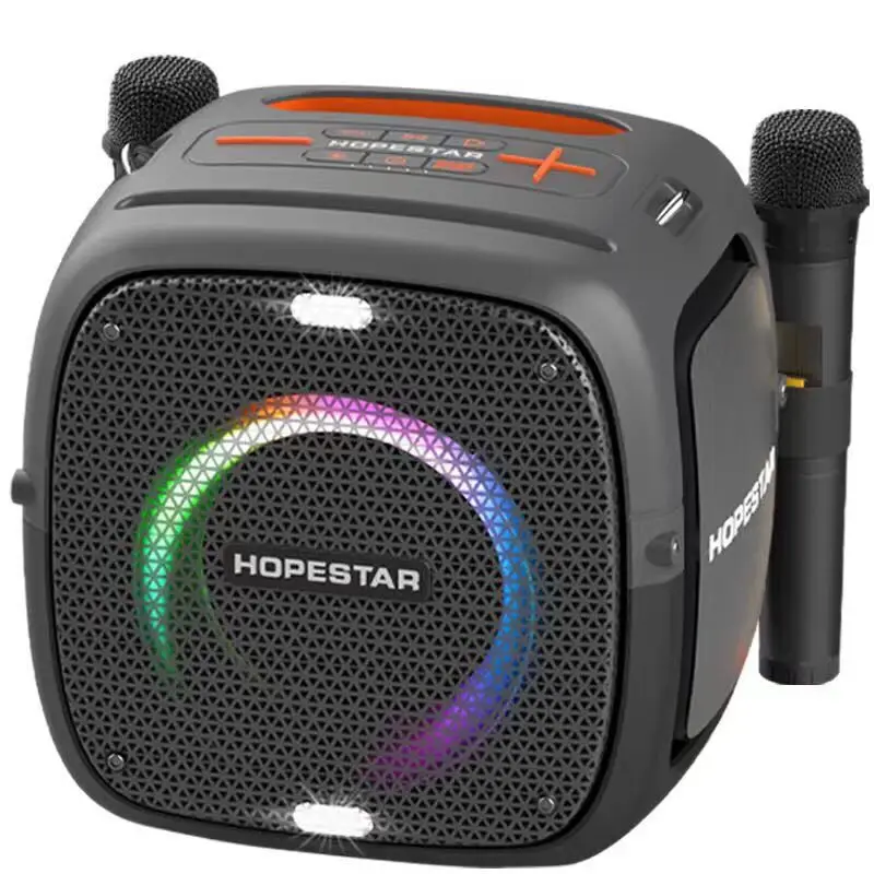 Мощная Bluetooth-Колонка Hopestar 80 Вт Портативная стерео-колонка с двойным микрофоном