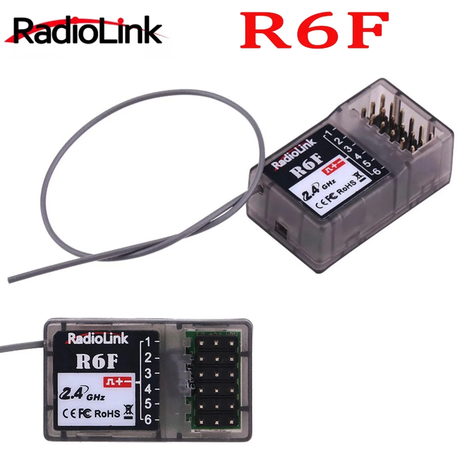 RadioLink R6F V2 2 4 ГГц 6CH радиоуправляемая модель для передатчика RC6GS RC4GS RC3S RC4G T8FB |