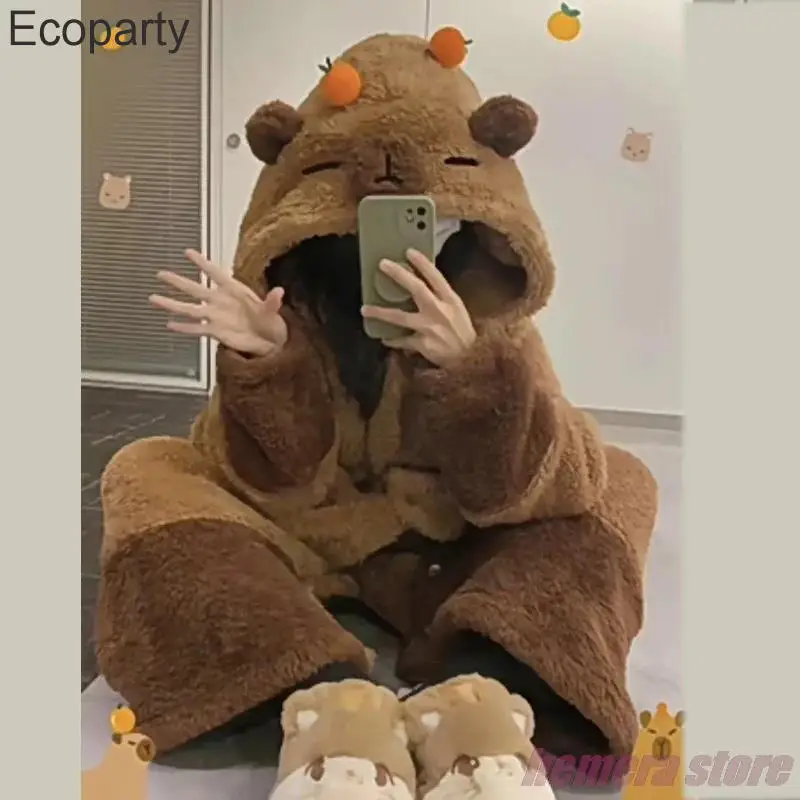 Пижама бархатная мягкая с капюшоном для мужчин и женщин