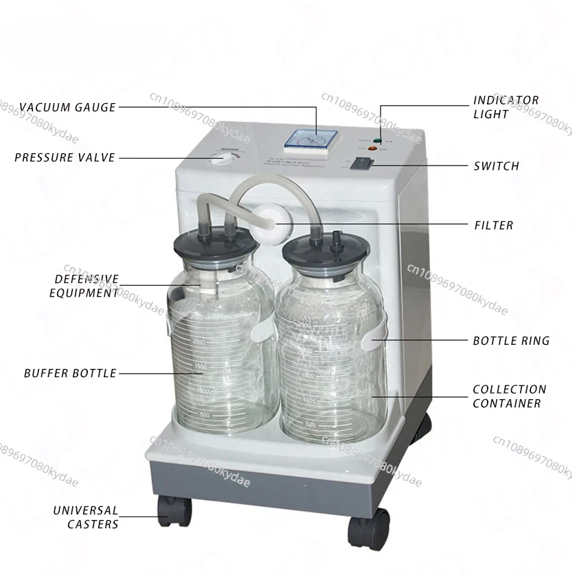 Портативный 2500 мл Aparato De Succion Maquina Phlegm электрическая педаль всасывающий аппарат