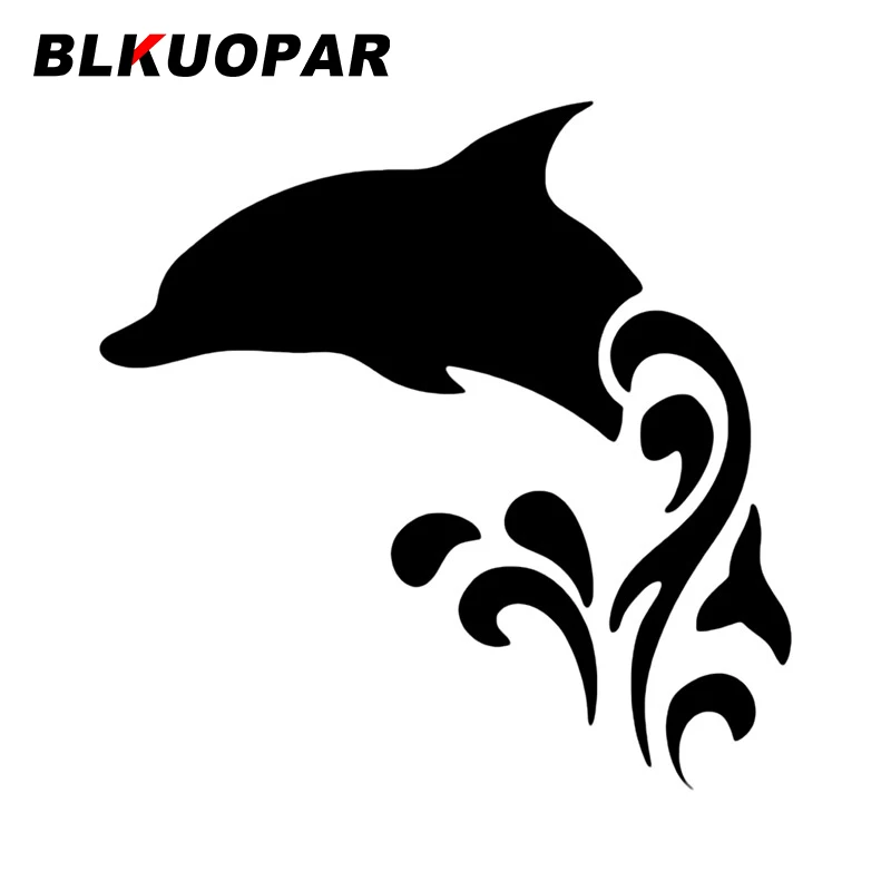 

BLKUOPAR Автомобильная наклейка с дельфином простая высечка забавная окклюзия царапины водонепроницаемые наклейки креативная доска для серфинга ноутбук виниловая автомобильная пленка