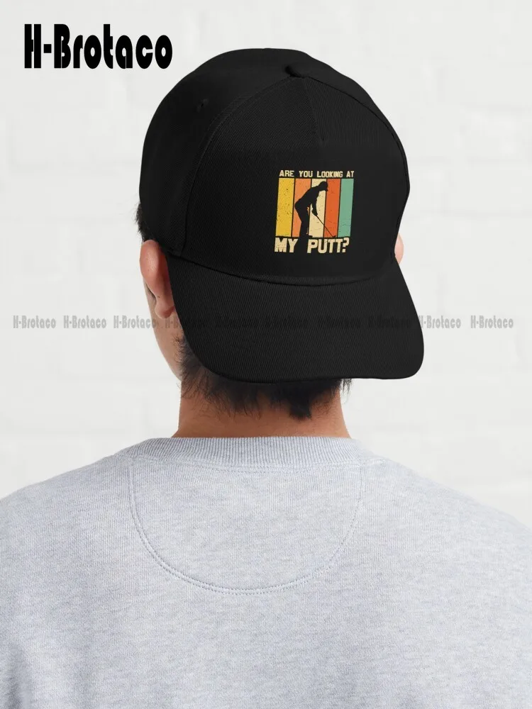 

Are You Looking At My Putt Dad Hat Beach Hats Outdoor Climbing Traveling Denim Color Hip Hop Trucker Hats Custom Gift Cartoon