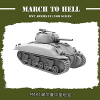 1100 miniatures wargame world war ii us army m4a1 sherman medium tank resin model kit unassembled and unpainted