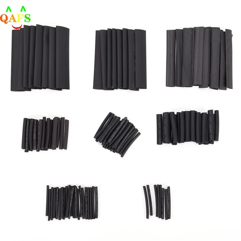 

127Pcs/set Black 2:1 Assortment Heat Shrink Tubing Tube Car Cable Sleeving Wrap Wire Kit Useful Electric Tubings Multi Style