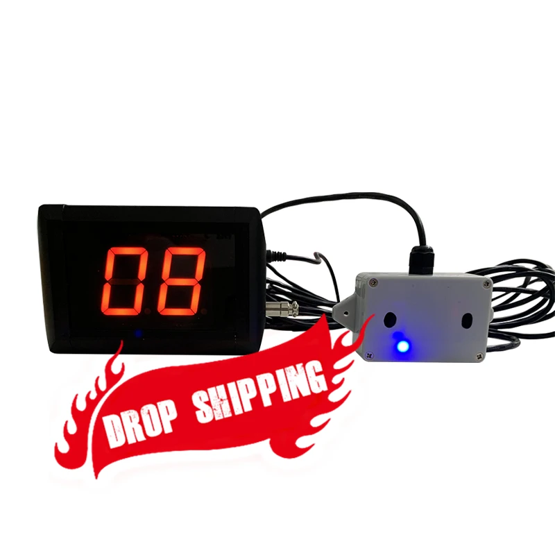 

Ganxin Drop Shipping Color Changeable Led People Counter with Infrared Beams Automatic Access Control System