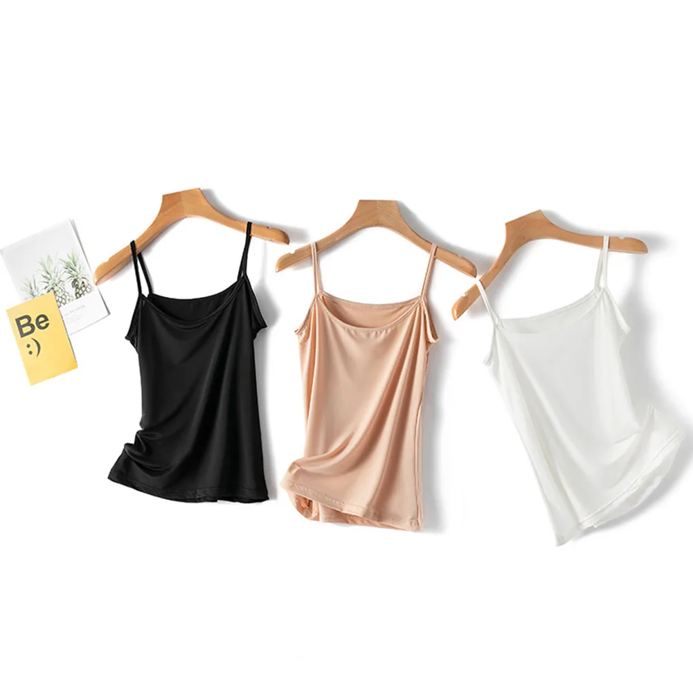 

Women Thin Wild Solid Camis Vest Women Tank Tops Female 2022 Summer Sexy Strap Basic Tops Chiffon Sleeveless Camisole