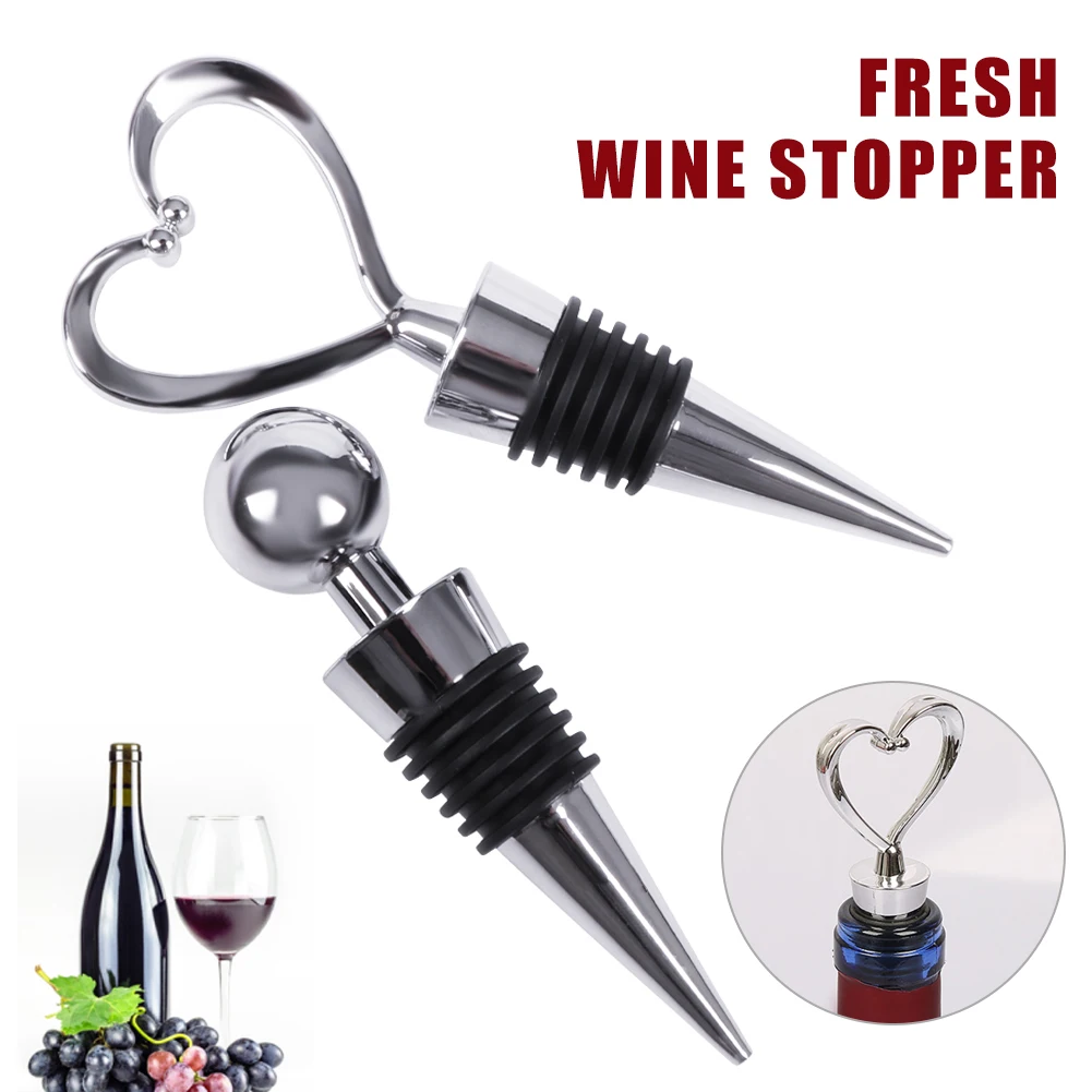 

Wine Bottle Stopper Heart Ball Shaped Red Wine Beverage Champagne Wine Bottle Stopper Wedding Gifts for Wine Lovers
