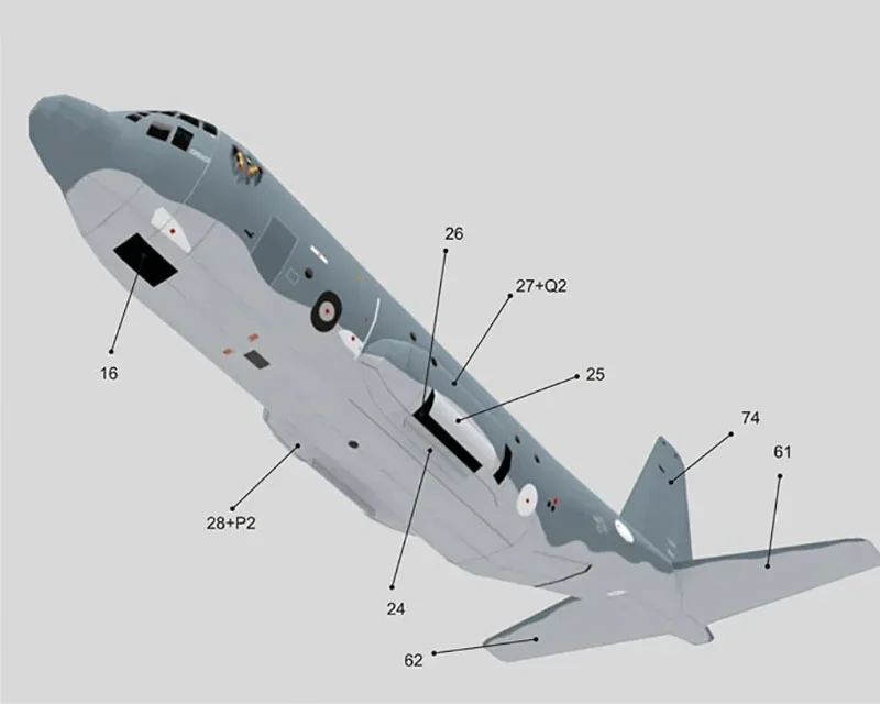 DIY 1:100 AC-130U жуткий пистолет атака-истребитель самолет бумажная модель сборка