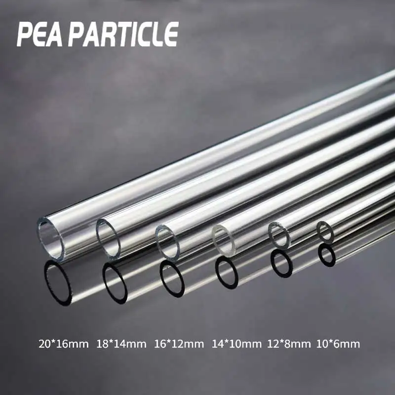 

Pea Particle pc water cooling Transparent Hard Tubes 50cm OD 10mm 12mm 14mm 16mm 18mm 20mm acrylic water pipe