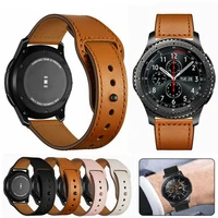 20mm 22mm leather band for samsung galaxy watch 4classic 44mm active 2 strap bracelet huawei gt2pro galaxy 3 45mm42mm46mm