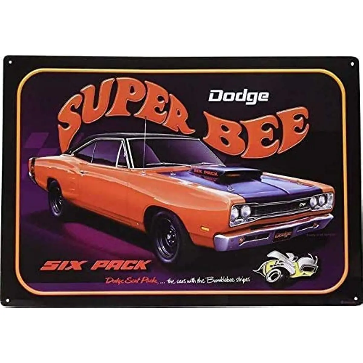 6 упаковок автомобиль Dodge Super Bee в стиле ретро домашняя пещера бар клуб кухня